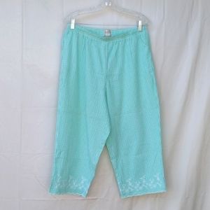 VTG Koret Green Gingham Capris High Waist L